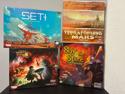 長時間プレイで没入感たっぷり。複雑なルールや深い読みが好きな方におすすめです。